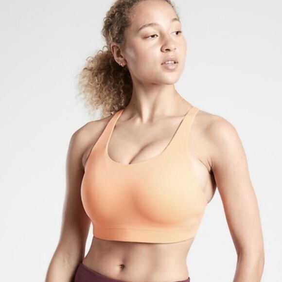 Athleta Advance High Impact Bra in Warm Sunset Orange Size 34C - Picture 1 of 9